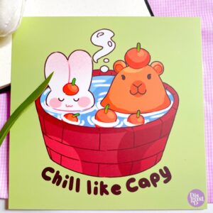 Chill like Capybara Art Print
